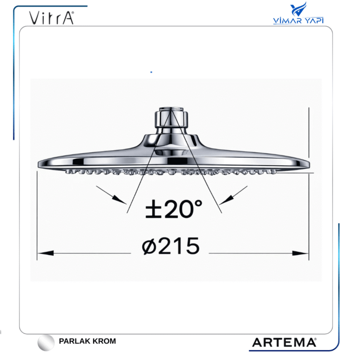 A3340701YP Duş Başlığı 729211 22X22 - Görsel 2