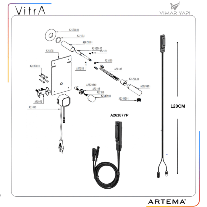 A26187YP Fotoselli Lav Bat Sensör 1200-1200mm - Görsel 5