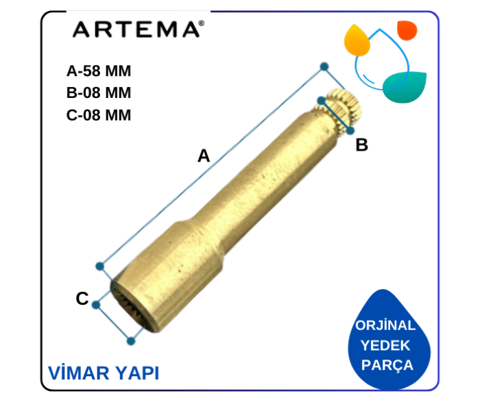 new product (Facebook Post) (Facebook Gönderisi) (2) A2289440YP Ankastre Vana Mil Uzatma Parçası - Görsel 1