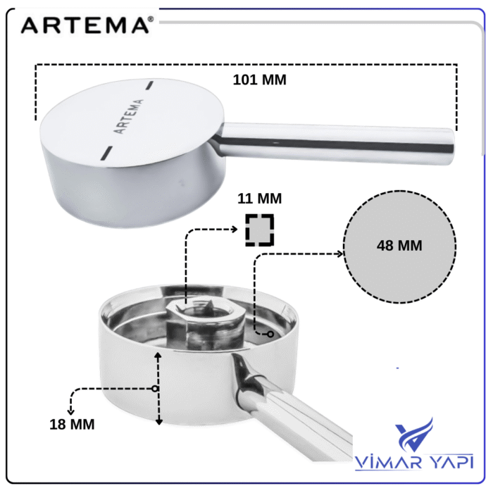A3288701YP Kumanda Kolu Lavabo+Banyo+Duş Pure - Görsel 2