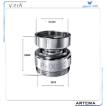 A3164101YP Gr. Mafsal M22x1 - Görsel 4