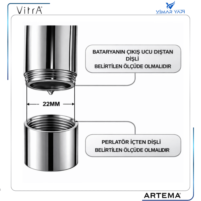 A3304601YP Gr. Perlatör M22x1 Dak 8L 402054053 - Görsel 3