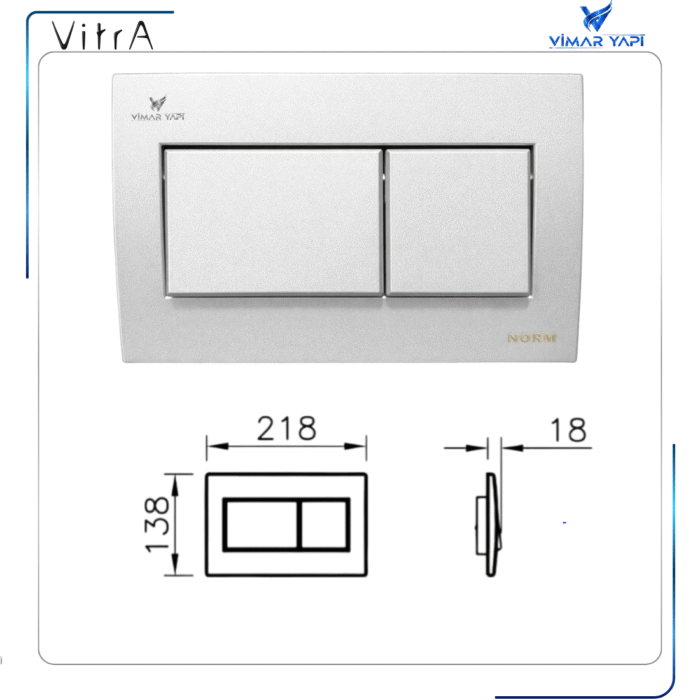 437016YP Kumanda Paneli Mat Krom Norm (ÖnKısım) - Görsel 3