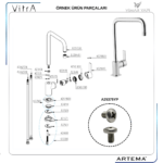 A25375YP Vida M3x4 DIN 7985 Armatür Çıkış Boru Sabitleme - Görsel 3