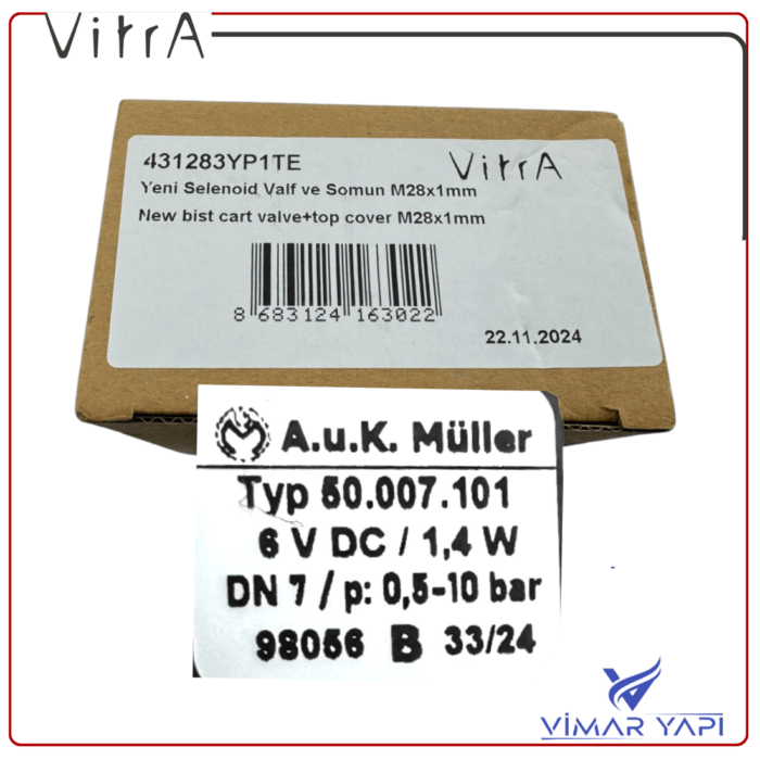 GÜNCEL TASARIM (1100 x 1100 piksel) (11) 431283YP1TE VitrA Yeni Selenoid Valf ve Somun M28x1mm - Görsel 4