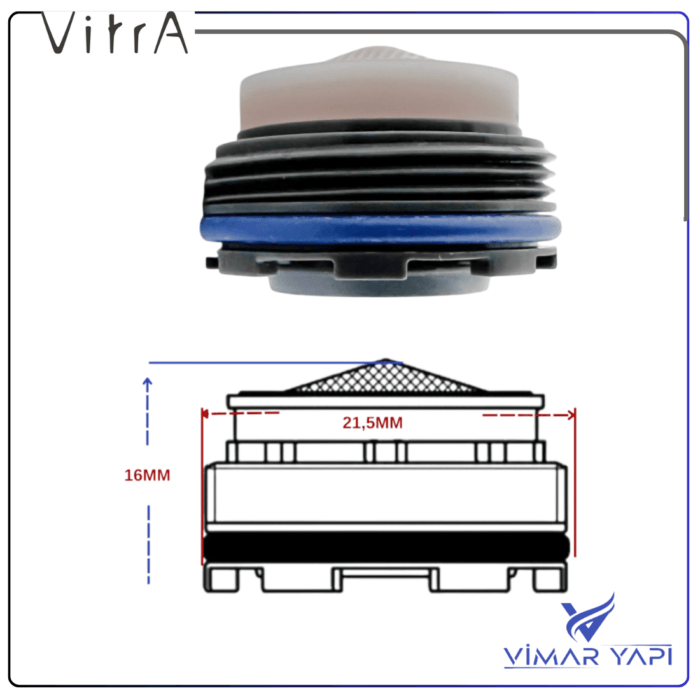 GÜNCEL TASARIM (1100 x 1100 piksel) (10) A25132YP VitrA-Artema.Perlatör M215x1 5l CacheSLC 42.0251.010 - Görsel 2