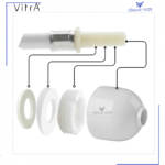 311467YP1TE Taharet Ucu Fıskiye Ayarlı Pls.Beyaz(TK8°) - Görsel 2