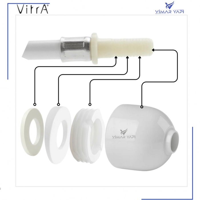 311467YP1TE Taharet Ucu Fıskiye Ayarlı Pls.Beyaz(TK8°) - Görsel 2