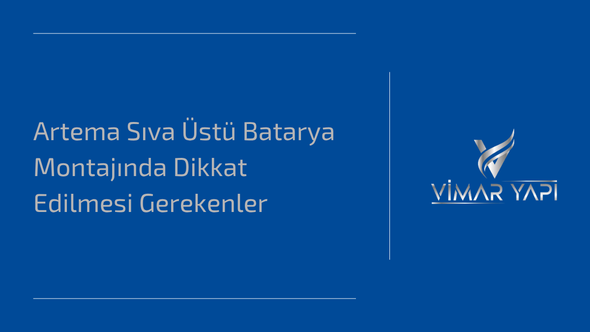 Artema Sıva Üstü Batarya Montajında Dikkat Edilmesi Gerekenler 1 Banyo montajına uygun modern bir Artema sıva üstü batarya modeli