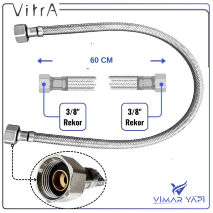 A3264602YP VitrA-Artema.Flex Hortum G3/8 G3/8 60Cm DN6