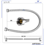 A3264602YP VitrA-Artema.Flex Hortum G3/8 G3/8 60Cm DN6 - Görsel 3