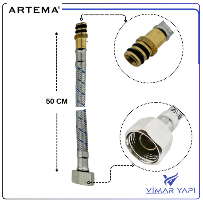 GÜNCEL TASARIM (1100 x 1100 piksel) (3) A3343502YP Flex Hortum Q105xG3/8 L500 DN6 - Görsel 4