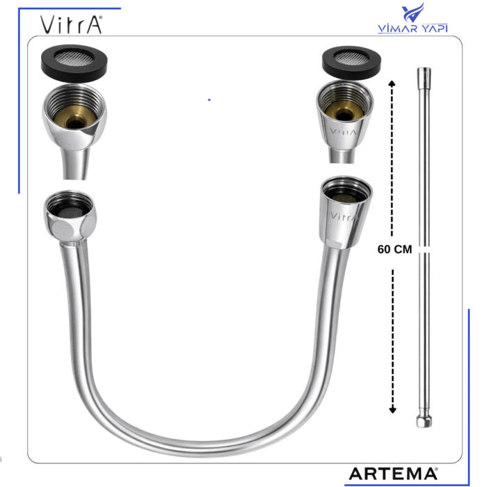 A3343901YP Kolon Duş Spiral Chromolux 60 Cm (ACS) 1/2 - Görsel 4