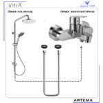 A3343901YP Kolon Duş Spiral Chromolux 60 Cm (ACS) 1/2 - Görsel 2