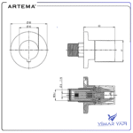 A41461 Ankastre Stop Valf Sıva üstü - Görsel 5