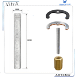 A33310YP Gr. Tespit Plaka+Saplama M8/L=110 - Görsel 2