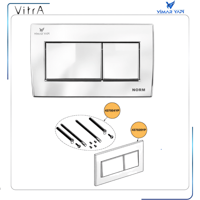 720-0180 Kumanda Paneli-P.Krom Set (Norm) - Görsel 3
