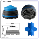 A25604YP + Anahtar VitrA-ARTEMA Perlatör M215x1-A Cache Slot