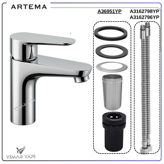 A42966 ARTEMA Nuvo Round Lavabo Bataryası - Görsel 2