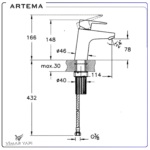 A42966 ARTEMA Nuvo Round Lavabo Bataryası - Görsel 3