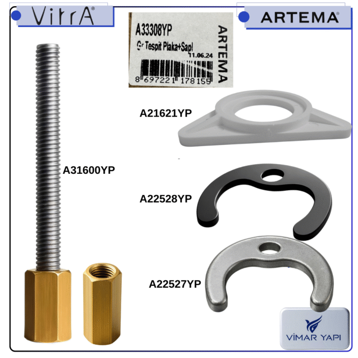 A33308YP Gr. Tespit Plaka+Saplama M8/L=110 - Görsel 2