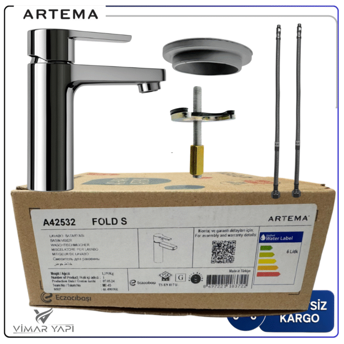 A42532 ARTEMA Fold S Lavabo Bataryası - Görsel 3