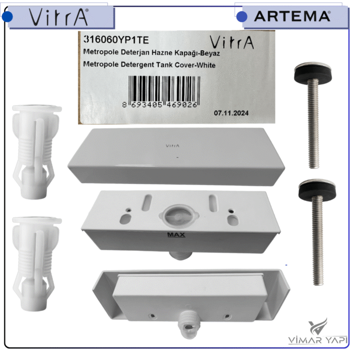 316060YP1TE Metropole Deterjan Hazne + Kapağı-Beyaz - Görsel 3