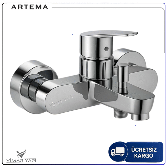 A43057 Artema Flow Round Banyo Bataryası Krom - Görsel 1