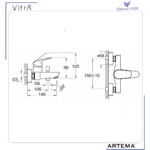 A43057 Artema Flow Round Banyo Bataryası Krom - Görsel 6