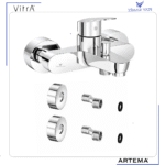 A43057 Artema Flow Round Banyo Bataryası Krom - Görsel 2