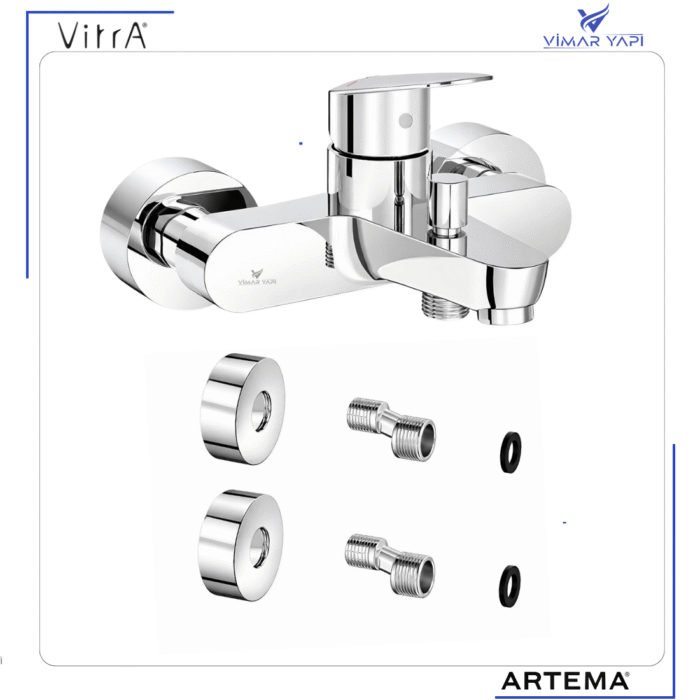 A43057 Artema Flow Round Banyo Bataryası Krom - Görsel 2