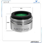 A3262201YP Perlatör. M24X1-Z Neoperl İçten Mafsallı - Görsel 3