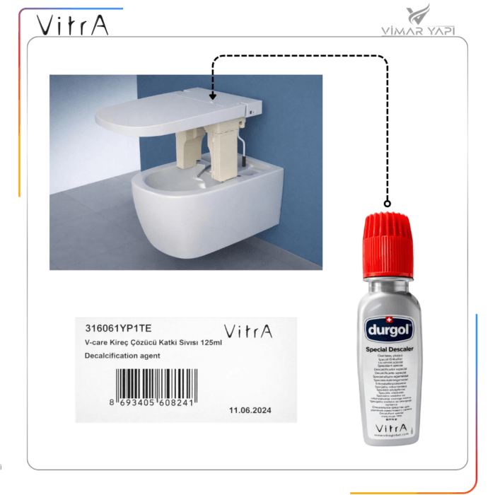 316061YP1TE V-care Kireç Çözücü Katkı Sıvısı 125ml - Görsel 2