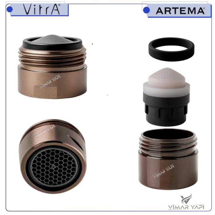 A3344226YP Perlatör M18x1 Shorty Origin Bakır - Görsel 1