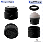 A3344236YP Perlatör M18x1 Shorty Origin Siyah