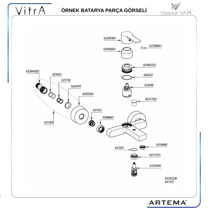 A2495601YP Banyo Bat Kartuş tespit rekor kapağı - Görsel 7