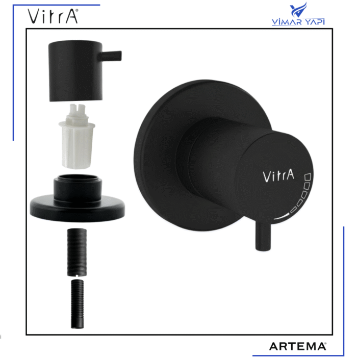 A4145836WTC Origin Ank. Stop Valf-Sıva Üstü, mat siyah - Görsel 3