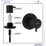 A4145836WTC Origin Ank. Stop Valf-Sıva Üstü, mat siyah - Görsel 2