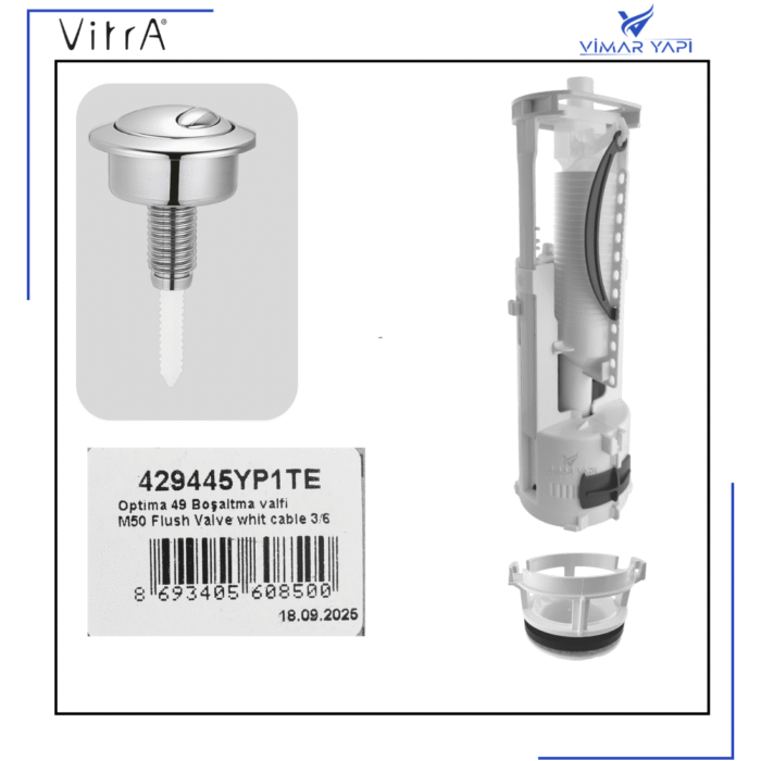 429445YP1TE  Boşaltma Grubu M50 3/6 Buton Dahil - Görsel 2