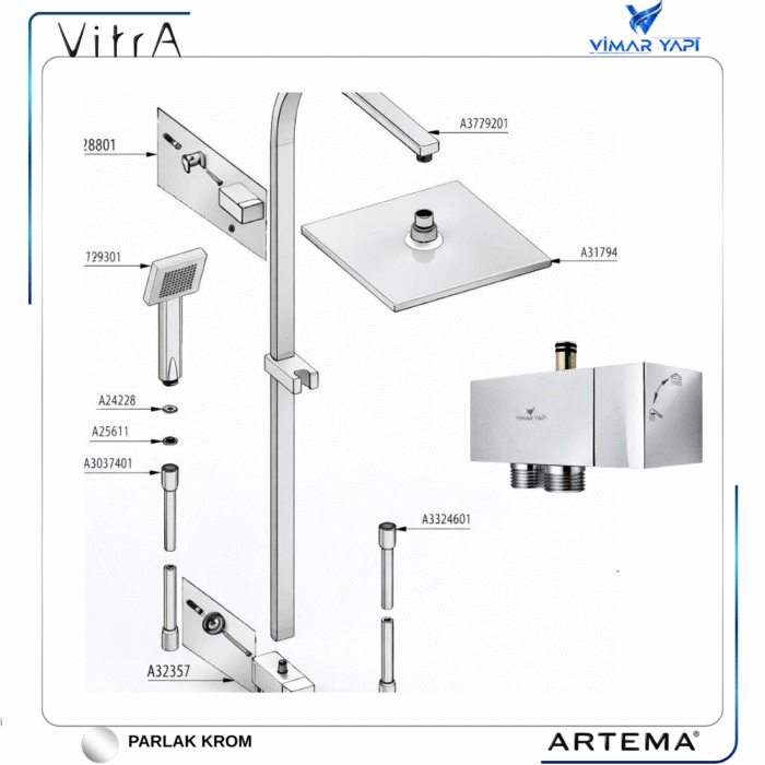 A3355301YP Kolon Duş Yönlendirici A3336101 - Görsel 2