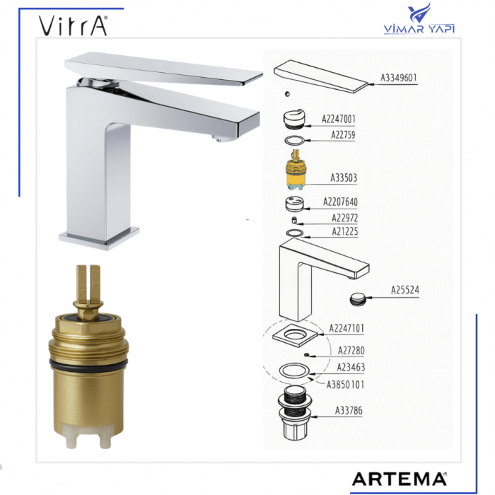 A33503YP Kartuş O-Ring Ø25 Pirinç Üst Flush Pro. L - Görsel 3