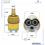 A33503YP Kartuş O-Ring Ø25 Pirinç Üst Flush Pro. L - Görsel 2