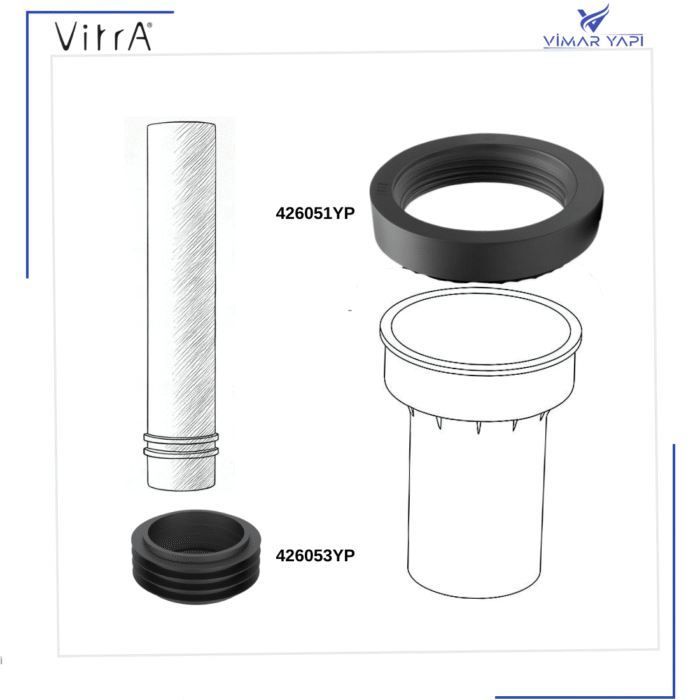 426051YP+426053YP Asma Klozet Temizsu Pissu Gider conta Seti - Görsel 3