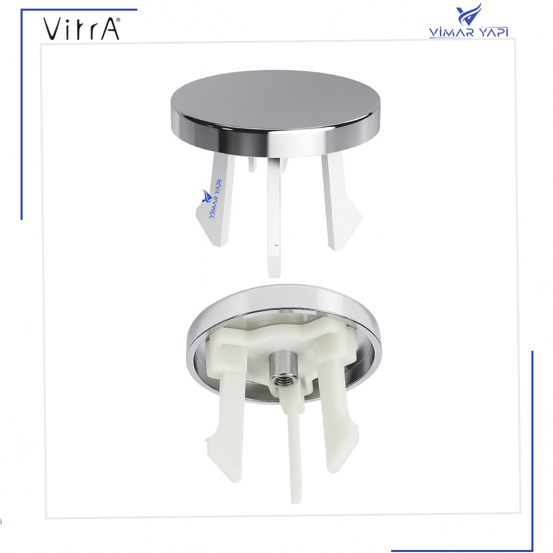 A45166 Üç Lavabo TaşmaYüzüğü Krom Kaplama