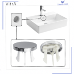 A45166 Üç Lavabo TaşmaYüzüğü Krom Kaplama - Görsel 2