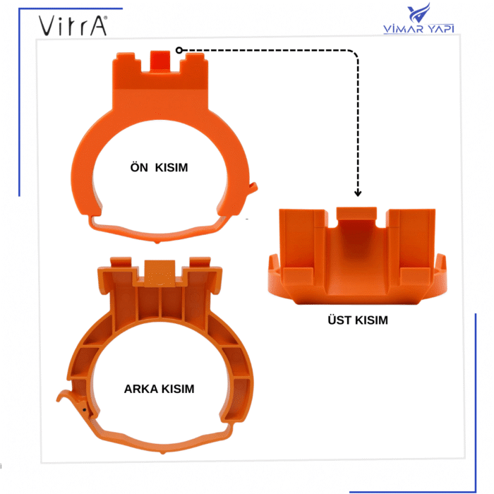 436663YP Gömme Rezervuar 90mm Plastik Kelepçe - Görsel 3