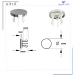 A45166 Üç Lavabo TaşmaYüzüğü Krom Kaplama - Görsel 3