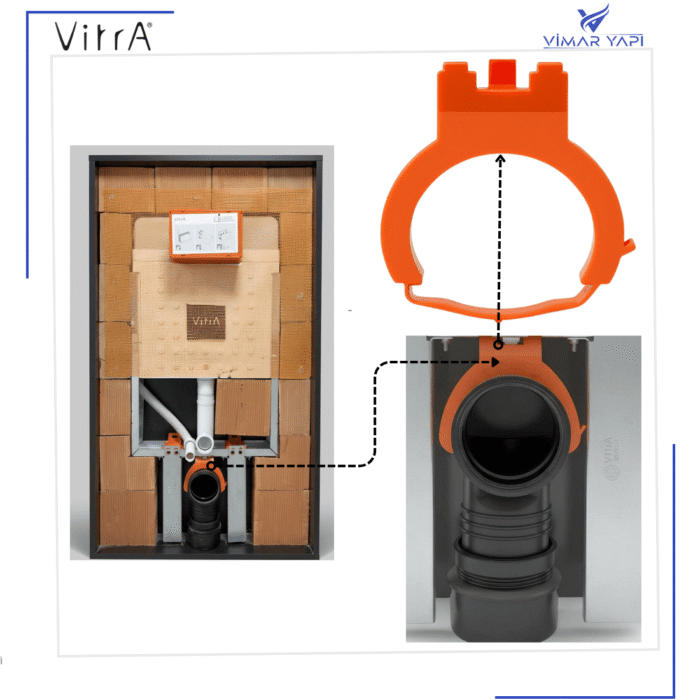436663YP Gömme Rezervuar 90mm Plastik Kelepçe - Görsel 2