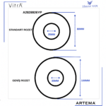 A2828926YP+A2828526YP Origin Rozet Ø100 + Rozet Ø80 (Bakır) - Görsel 5