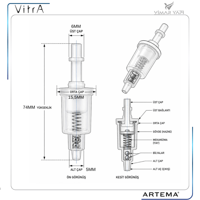 A26484YP Pompa Sıvı Sabunluk 1000ml - Görsel 3